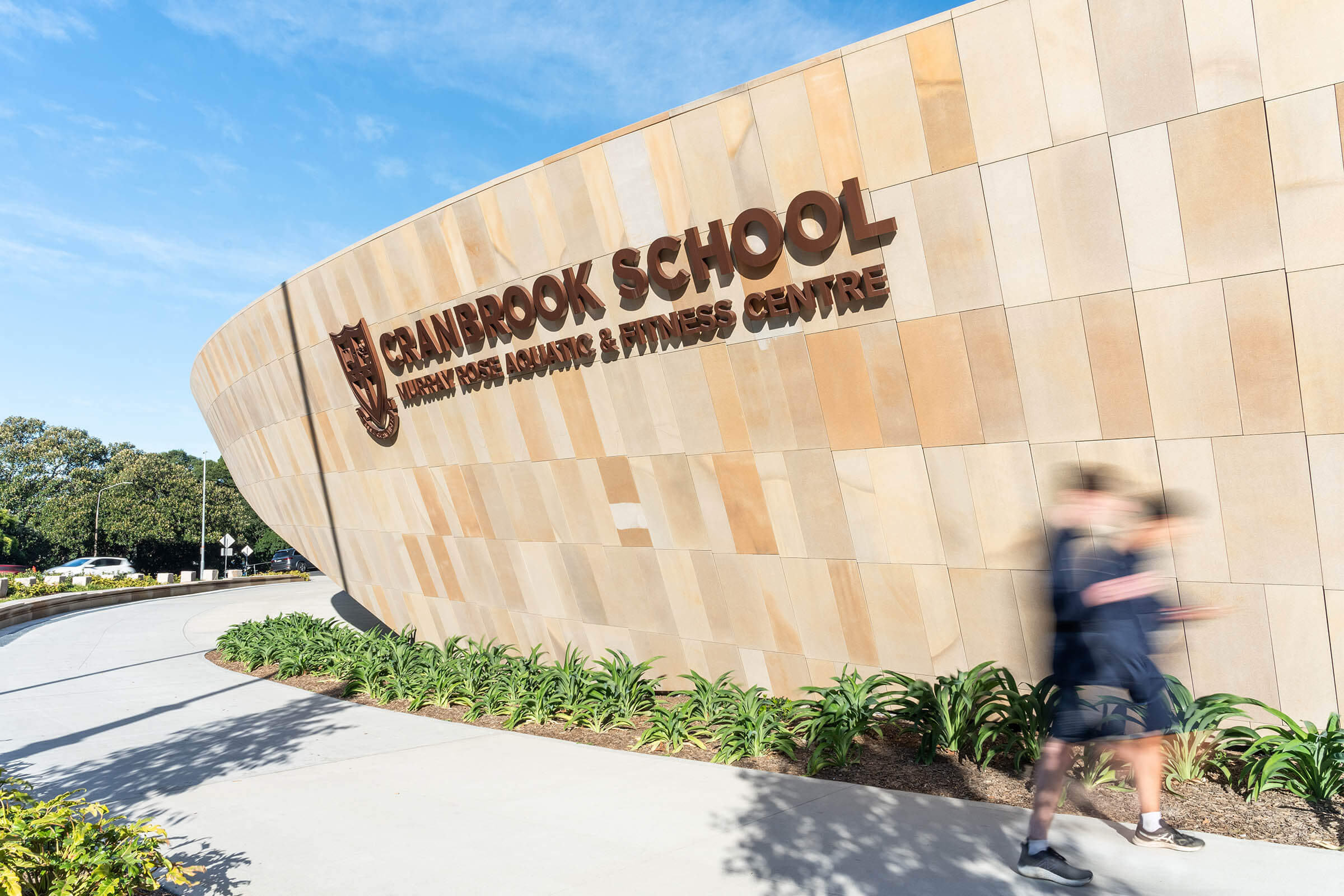 001-Students-walk-past-school-sign-Cranbrook-School-Redevelopment-Education-Private-Richard-Crookes-Constructions (1)